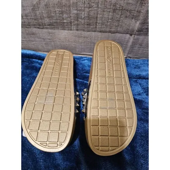 Katy Perry Gold Stud Clear Slides Slippers Women 6 36 - Picture 4 of 4